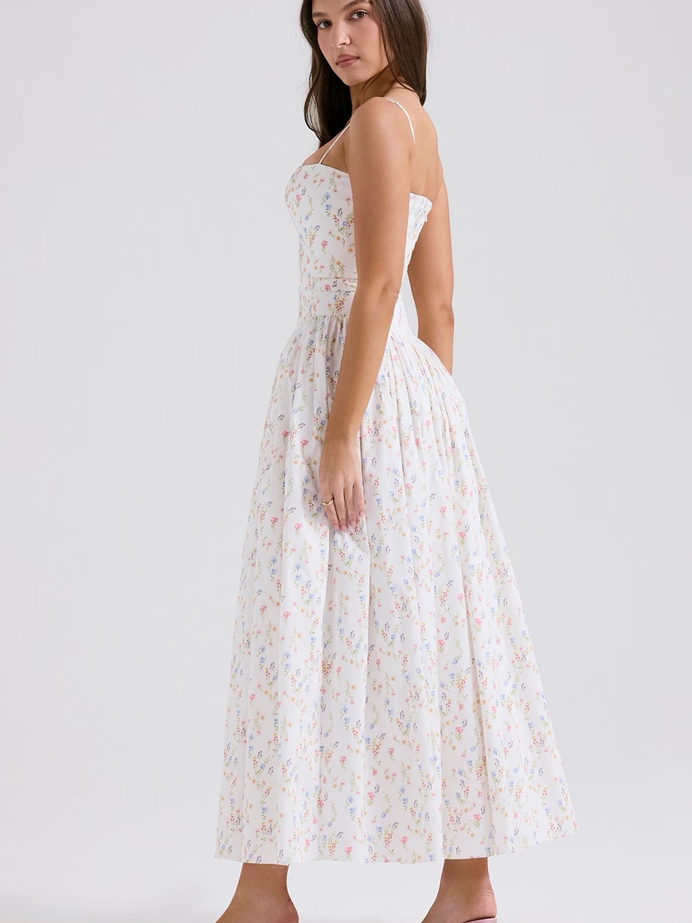 House of CB YSABELLA White Floral Corset Maxi Dress (Size M) - Picture 2 of 2